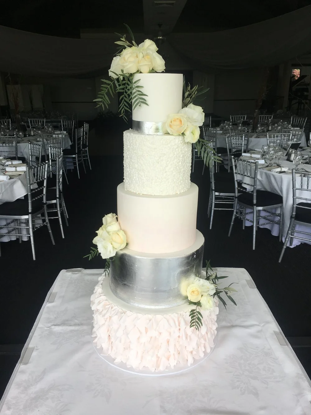 wedding+cake+silver+leaf+flowers+ruffles++melbourne.jpg