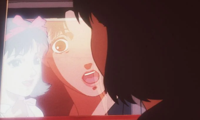 Dream Mima pops up in a train window to taunt the real Mima.