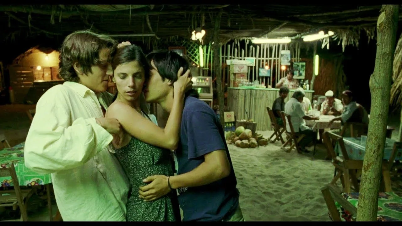 Three’s company: Tenoch (Diego Luna), Ana (Ana Lopéz Mercado), and Julio (Gael García Bernal) in Alfonso Cuarón’s Y Tu Mamá También (2001).