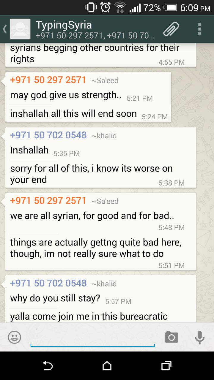 4/3/15, 6:12:39 PM: 49: Mess 4/3/15, 6:12:49 PM: 49: And I find that really sad - Age 21, United Arab Emirates