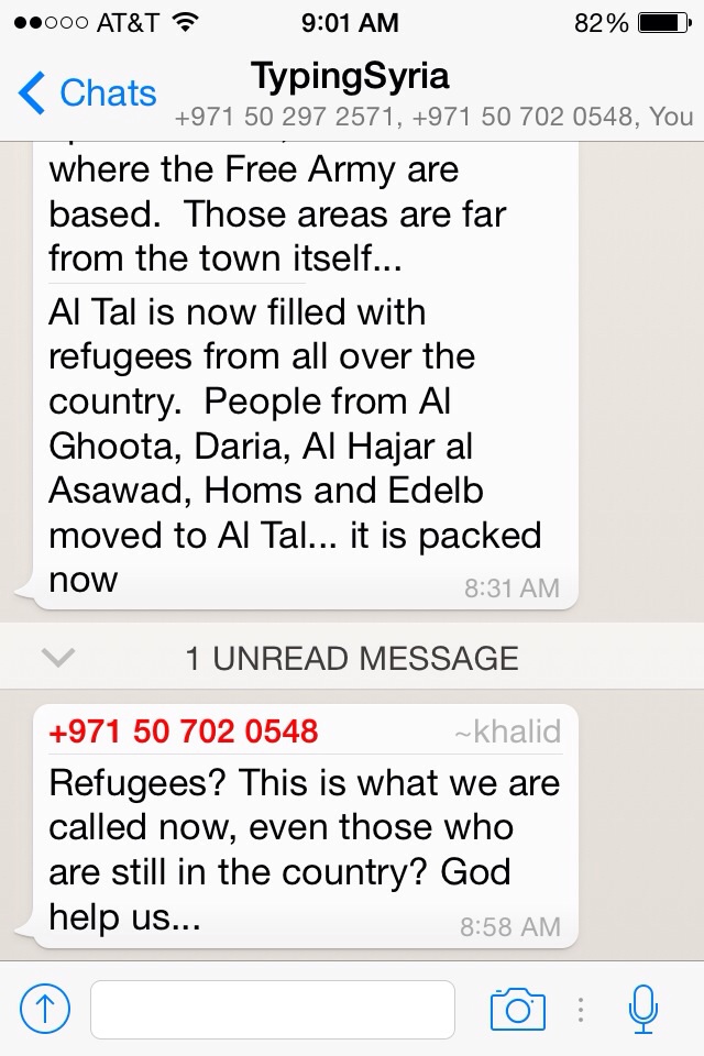 4/17/15, 5:01:18 PM: Khalid’s response illustrates how simple it is to label those in their situation as “refugees,” which now seems like a disservice after having read their texts -Age 22, United States