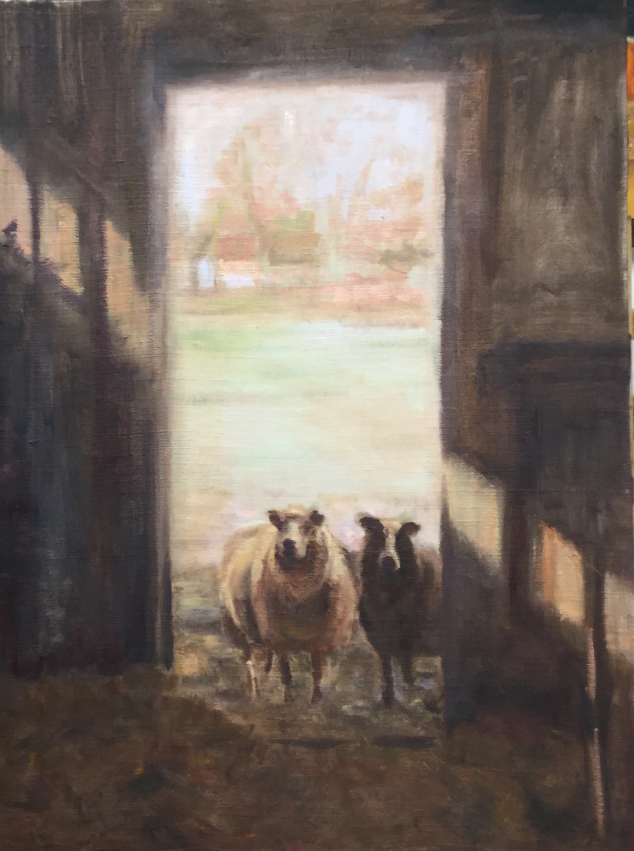  INZICHT  80x60 olieverf op marouflé 