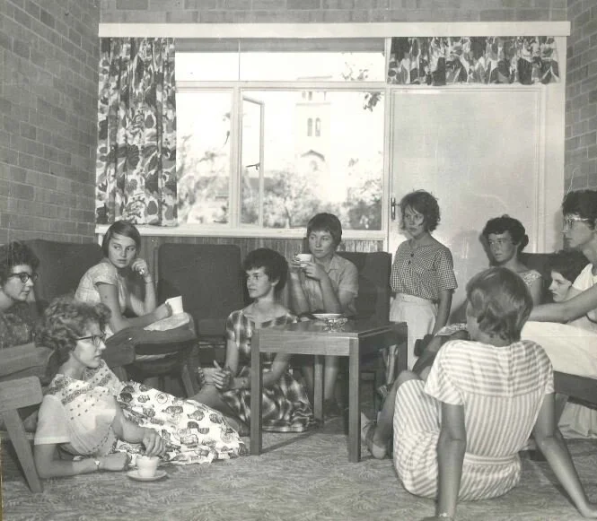  Residents having a tea break in Upper Whitfield break-out area 