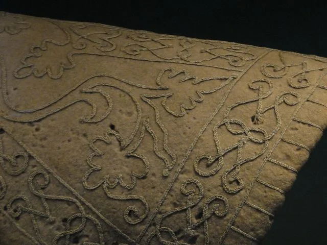 Closeup detail of the front of the hood