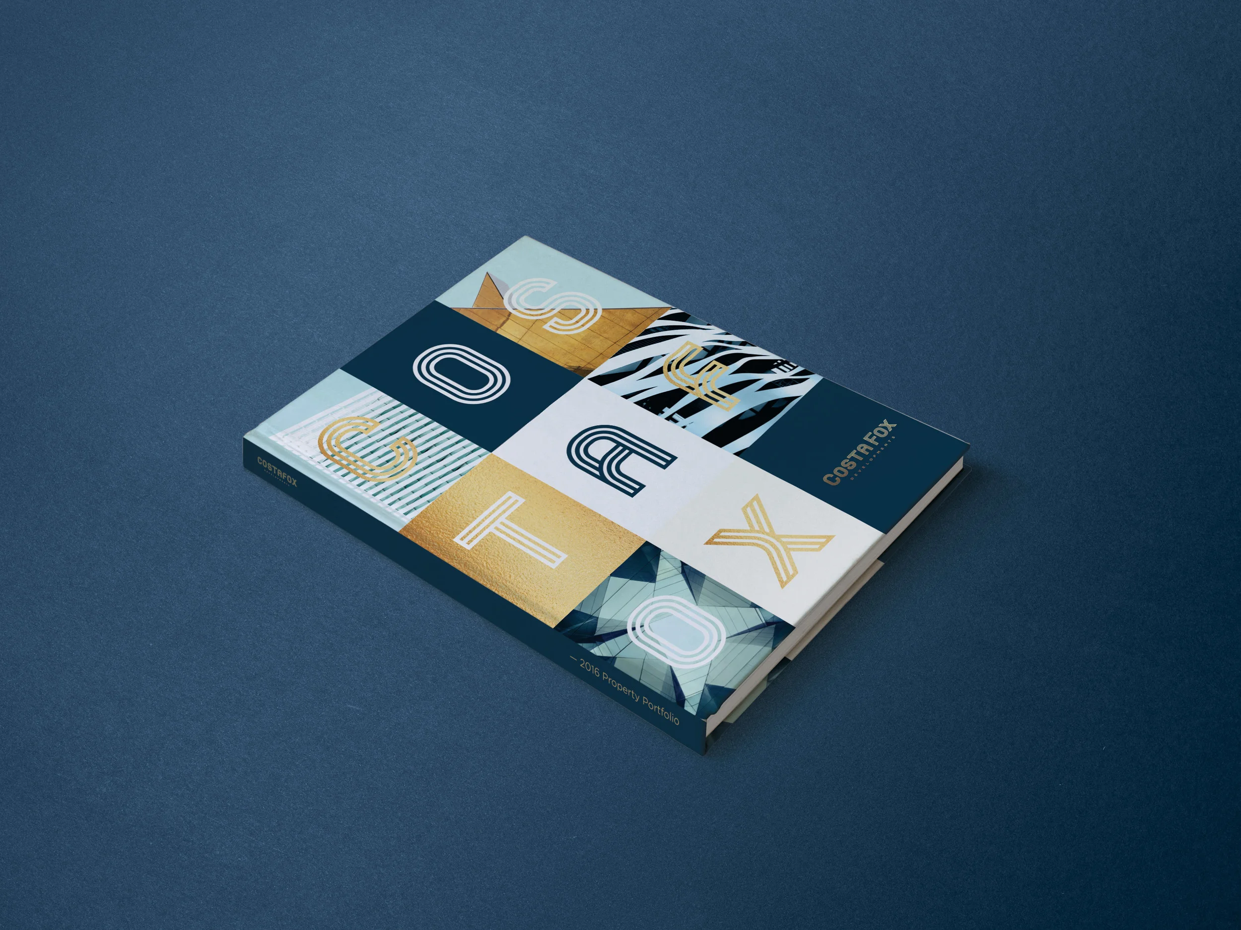 CostaFox Property Developer Branding applied to front cover of book