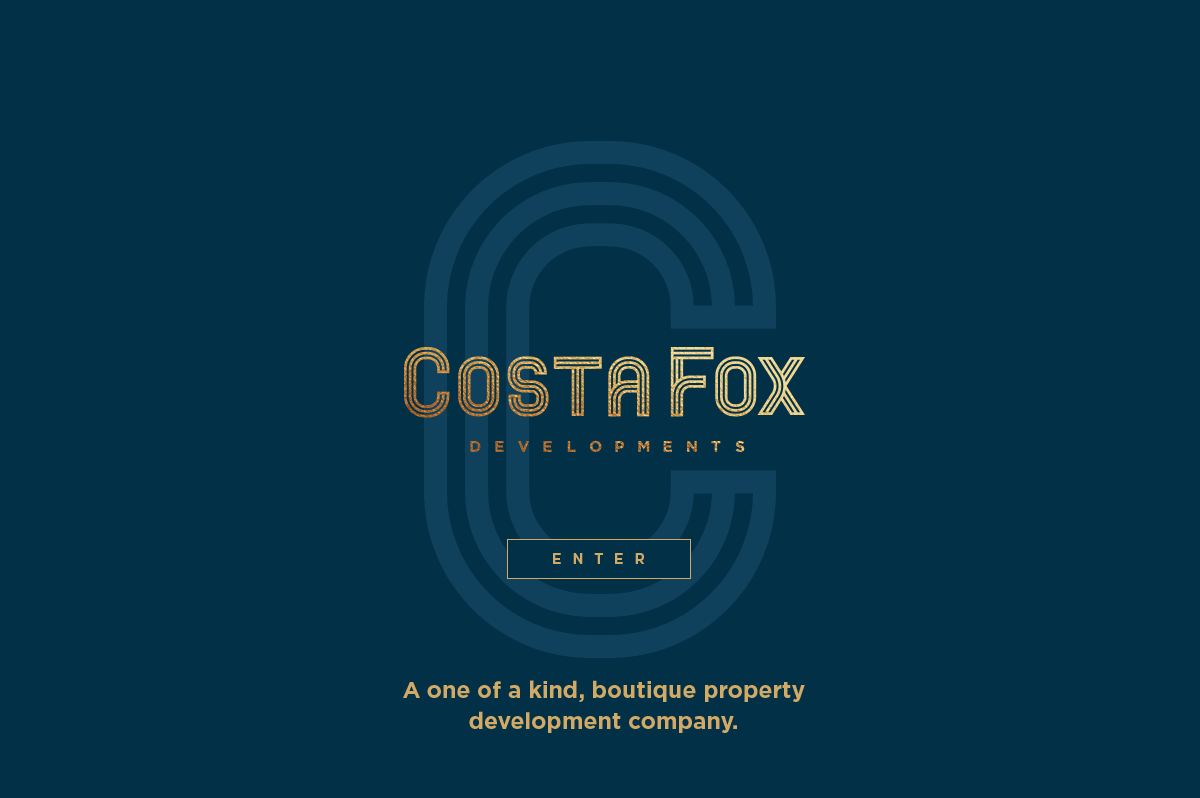 Gif image of costafox logo and corporate font design