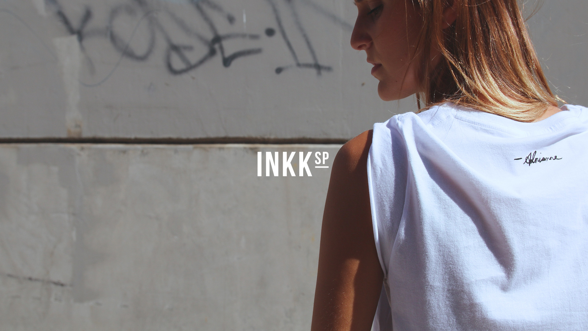 INKKsp — Logo on woman wearing tee