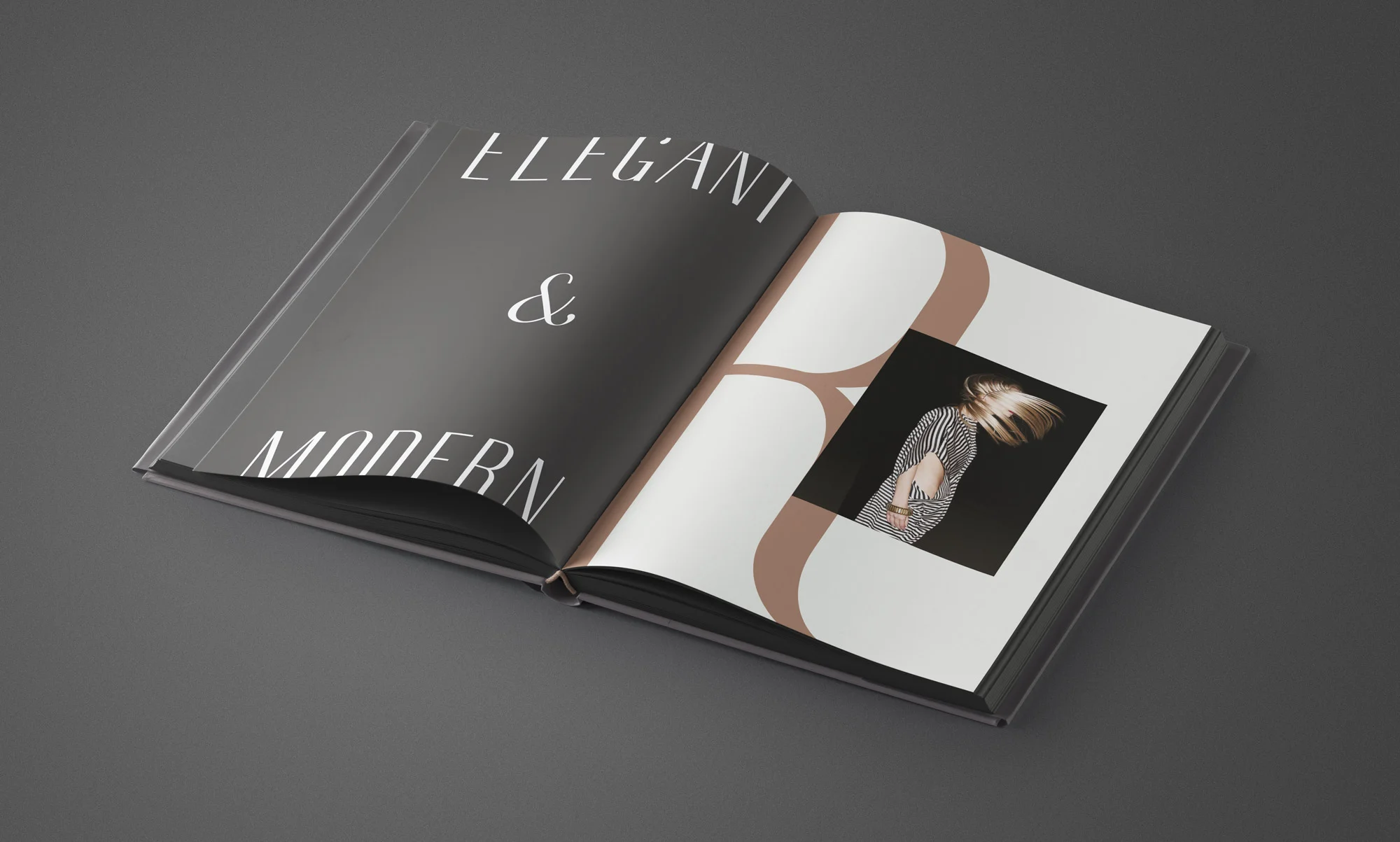 Quight Display Custom Font Design modern editorial example of the typeface in layout