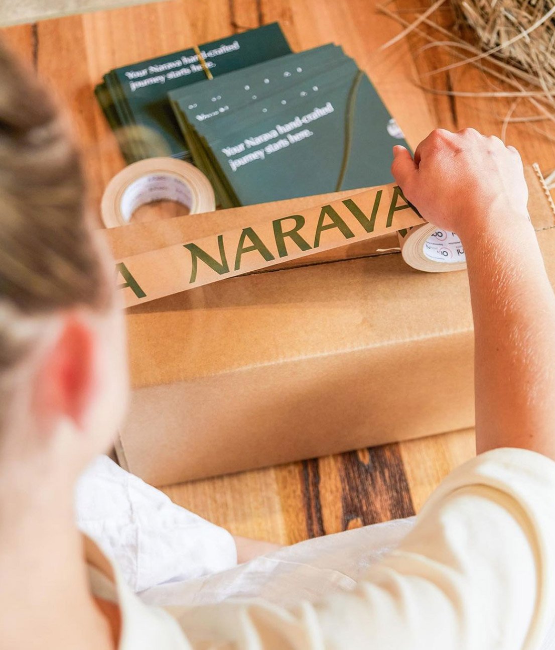 Narava branded custom packaging tape