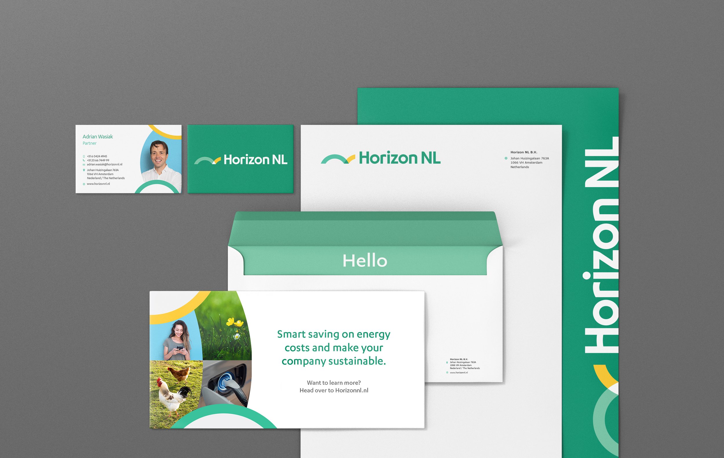 Horizon NL Stationary Design applied to multiple print items