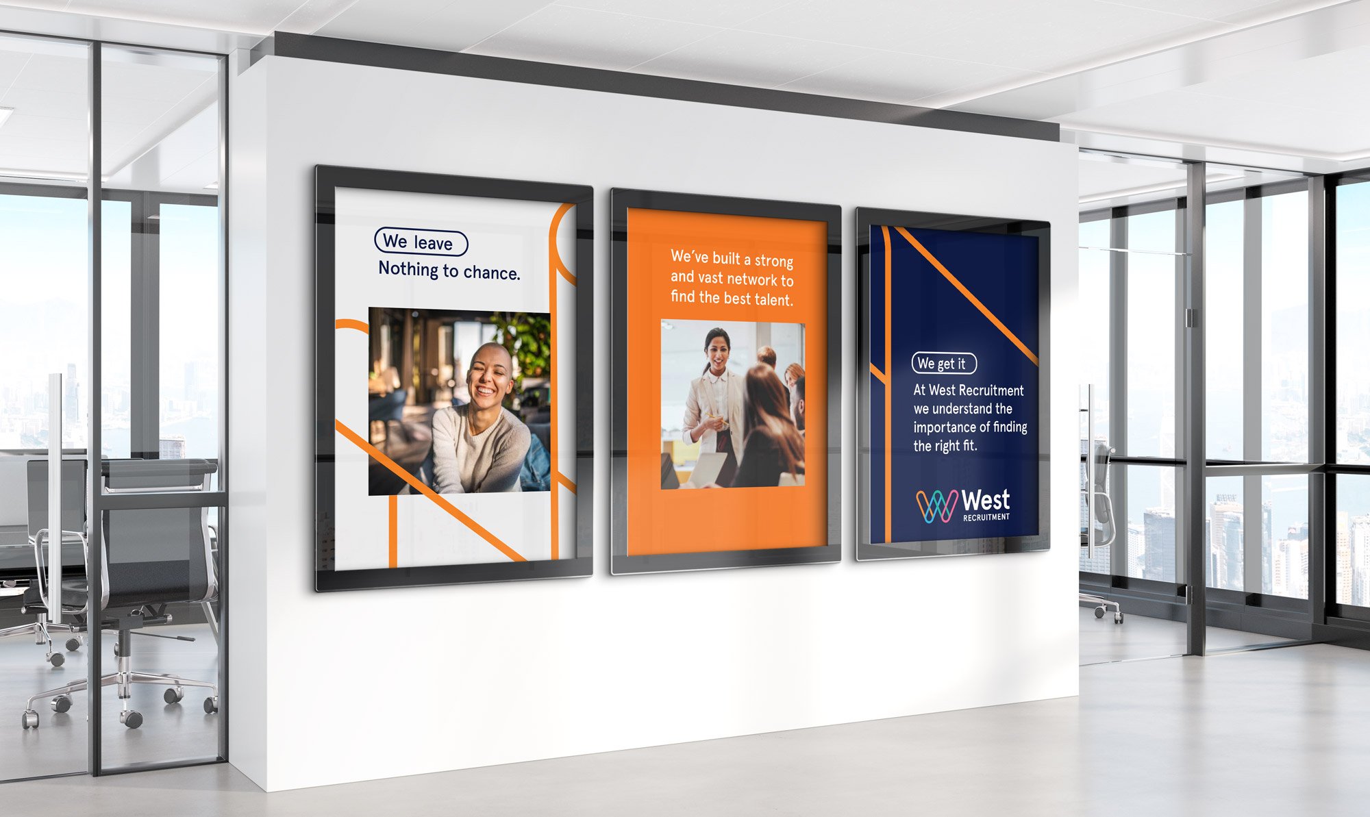 West Recruitment posters in foyer