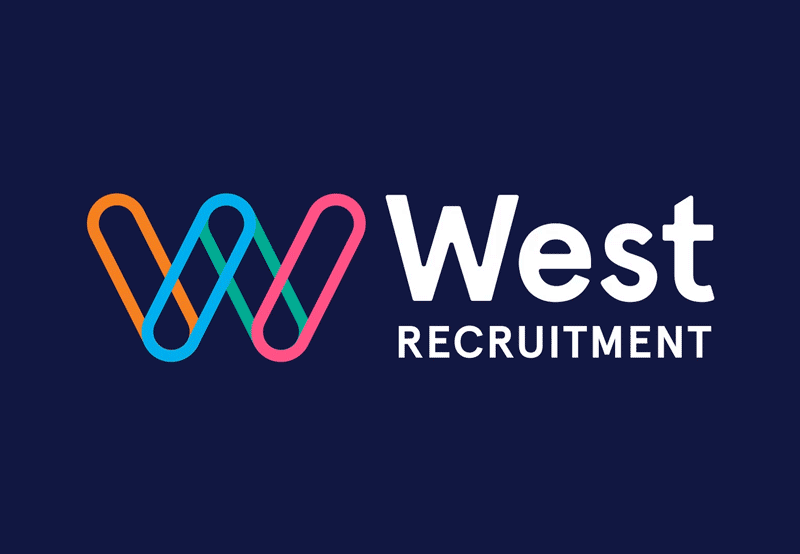 West Recruitment gif animation showing the logo and various sectors