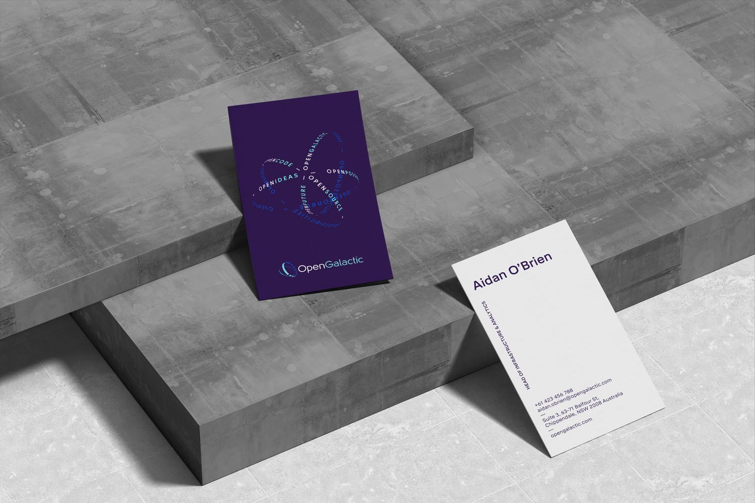 business card design for Open Galactic
