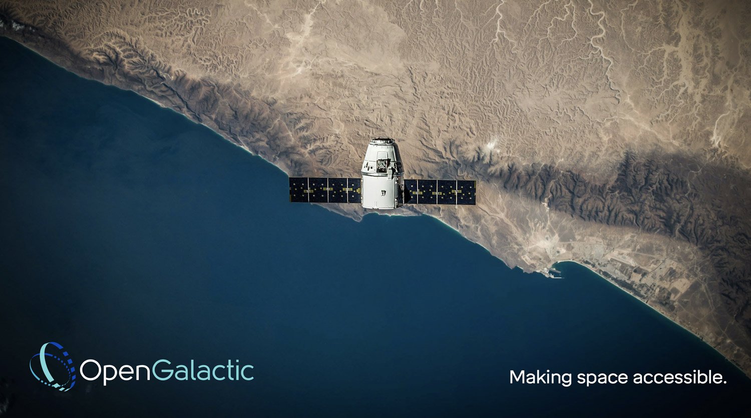 Satelite in orbit photography for Open Galactics award winning design