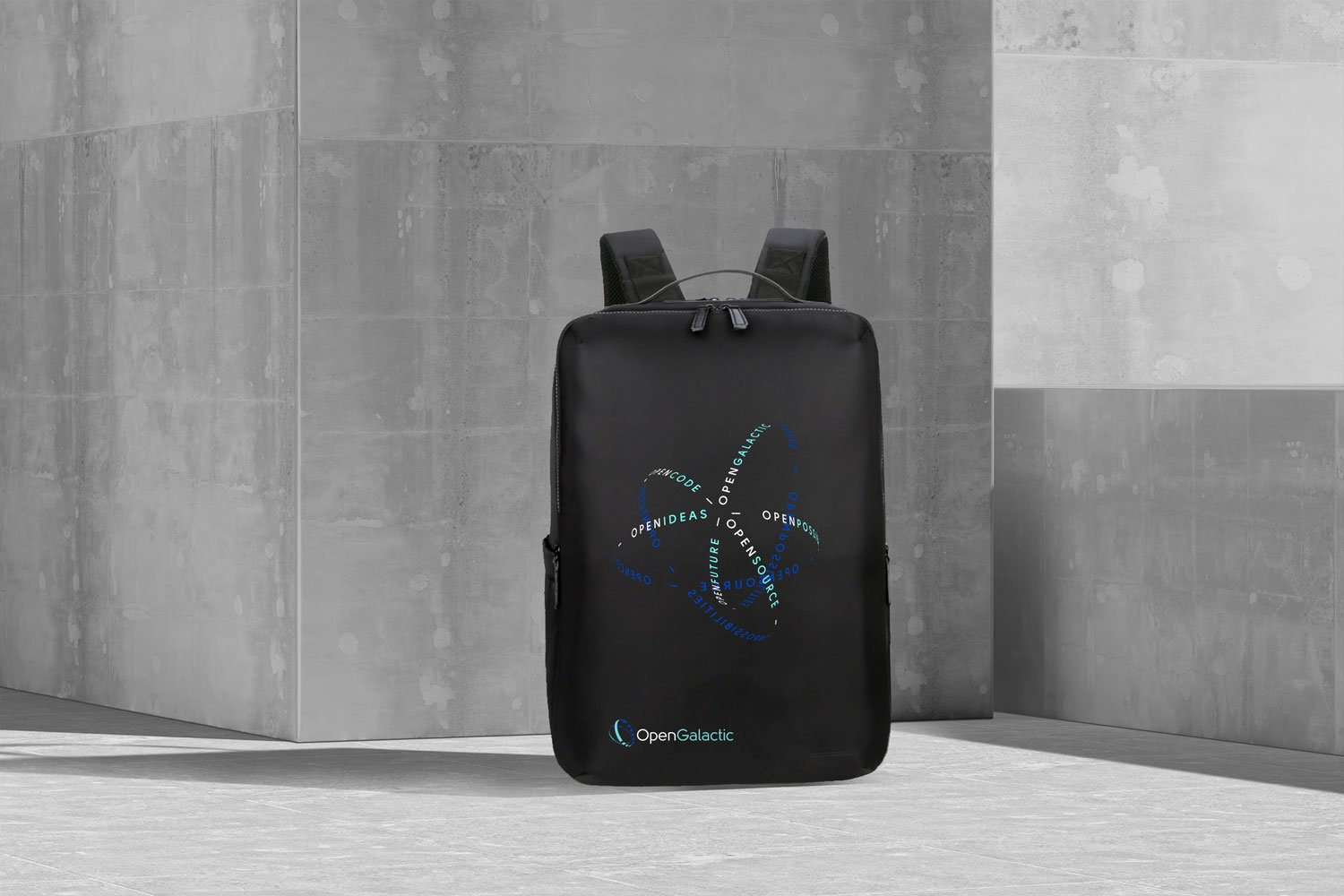 Custom backpack design with typography as the hero