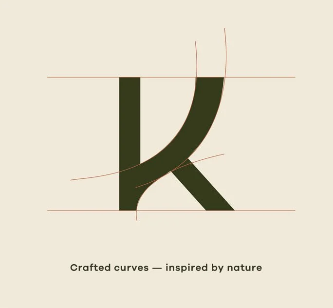 Custom font design highlighting the unique K