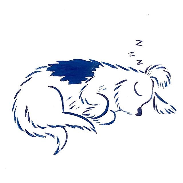 Piece out Friday. Gotta catch some Z&rsquo;s.✌🏻
.
.
Thank you to everyone who sent over their dog pictures this week! My evenings have been spent making little character studies of dogs sleeping in weird positions. 😅 (Everybody needs a hobby...) Pl