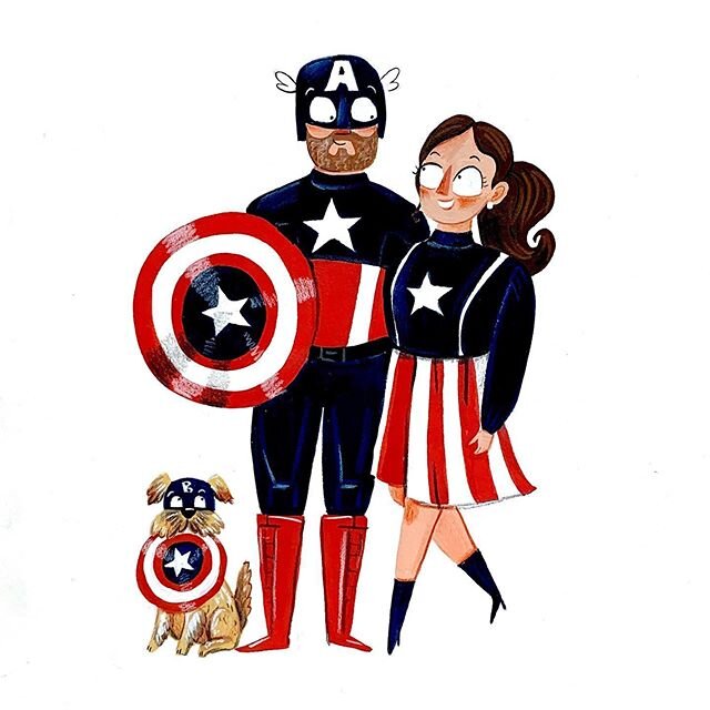 ✨Captain A &amp; B ✨
.
.
.
.
.
#captinamerica #marvel #marvelcomics #marvelfanart #portraitpainting #oersnalisedgifts #illustratedgifts #weddingillustration