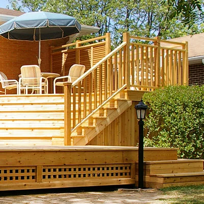 YOUR DREAM DECK Why have a square platform deck when you can create an outside masterpiece? Think of your yard as a blank canvas and let your imagination do the talking. 