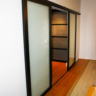 TAKING ANOTHER LOOK AT THE DOOR Bedroom doors are built for privacy, but traditional swing doors can often get in the way when space is tight. Consider using sliding doors as an alternative – they’re bound to make an impact.