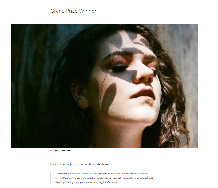 Lomography: Chiaroscuro Winner
