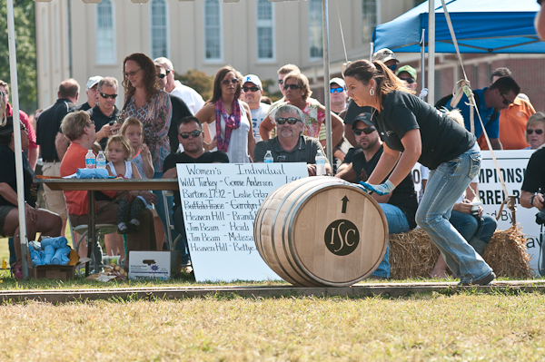 The Great Barrel Race is a good time to see the distilleries show off their muscle. The barrels each weigh 500 pounds!