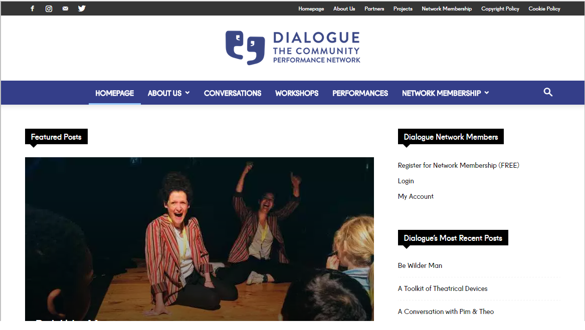 Dialogue for The Community Performance Network captures Cradle