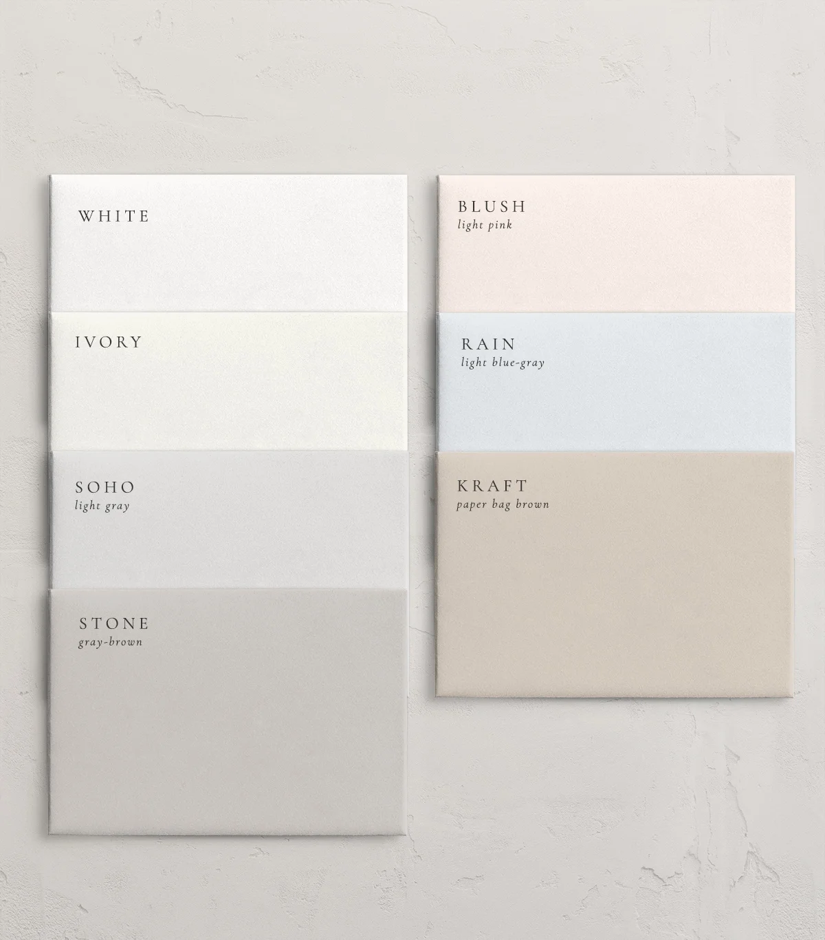 Standard envelopes printing is available on all of our standard envelopes white and ivory envelopes are 100% tree-free cotton