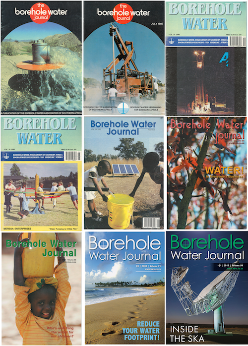 The Borehole Water Journal through the years.