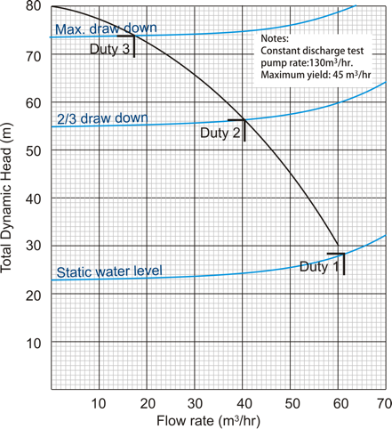 Figure 4: Pump performance and system curves