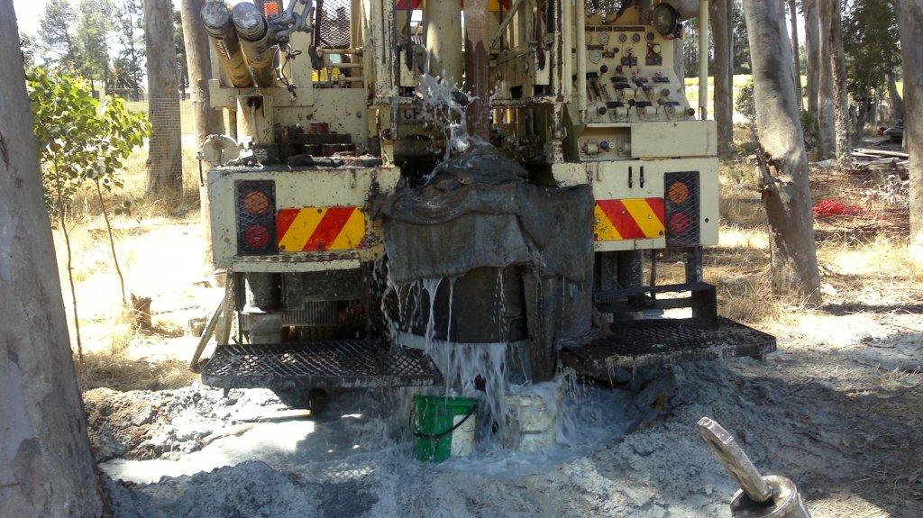 This borehole with a blow yield of 28 litres per second, was drilled to irrigate sports fields in an area in Cape Town