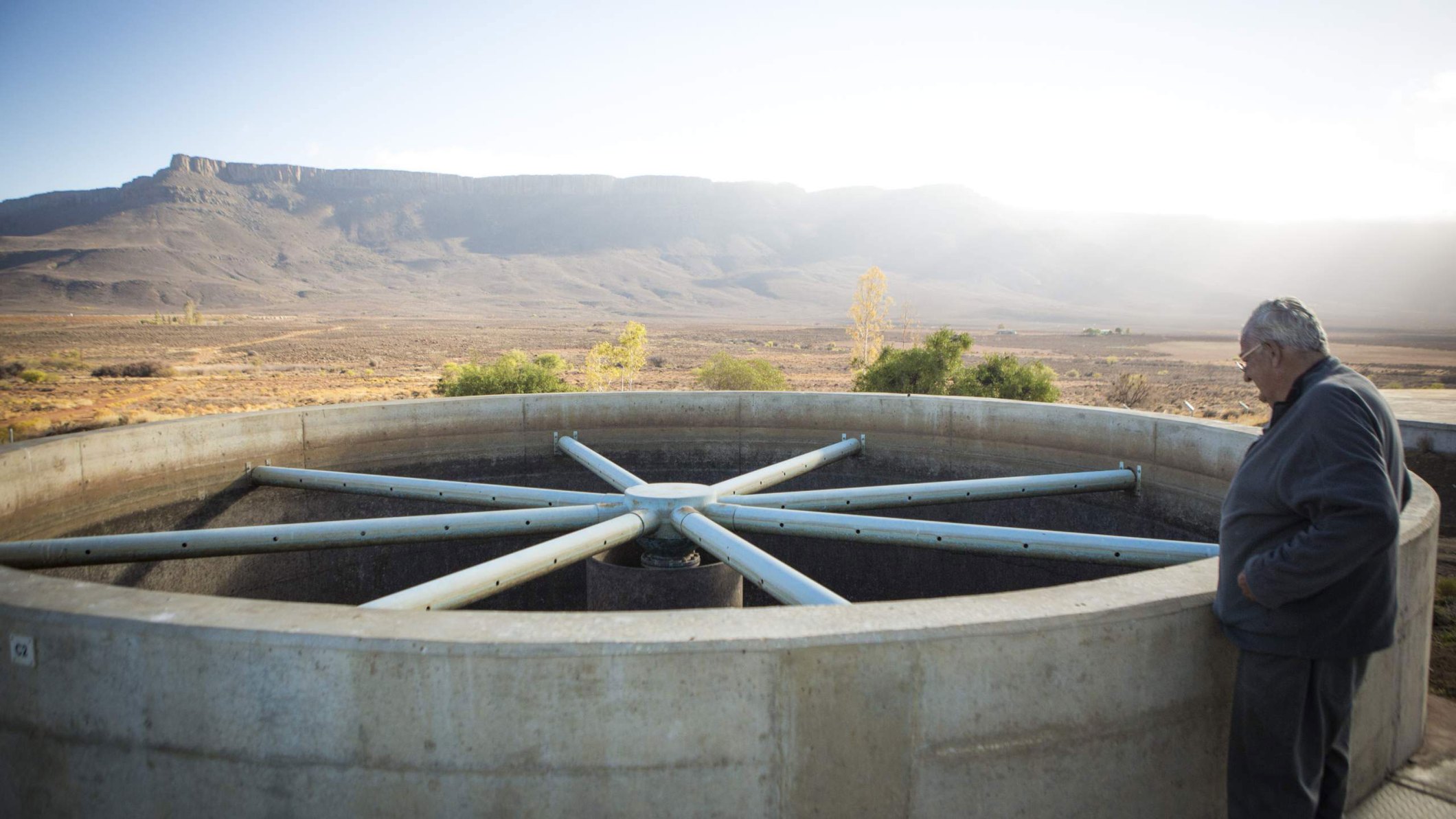 Small reservoirs serve as a backup for the boreholes when there is no electricity. (Photo Credit: Johnny Miller)