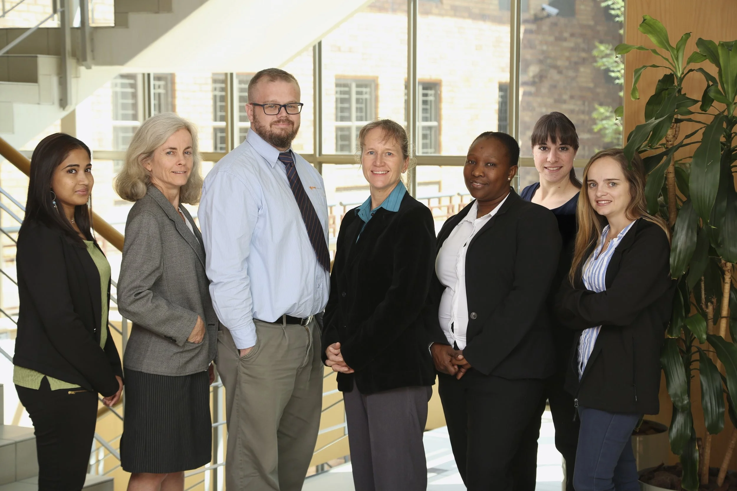 SRK’s Water Use Licence experts: From left to right: Megan Govender, Jacky Burke, Bjorn Schroder, Avril Owens, Didi Masoabi, Giulia Barr, Angelika Mohr