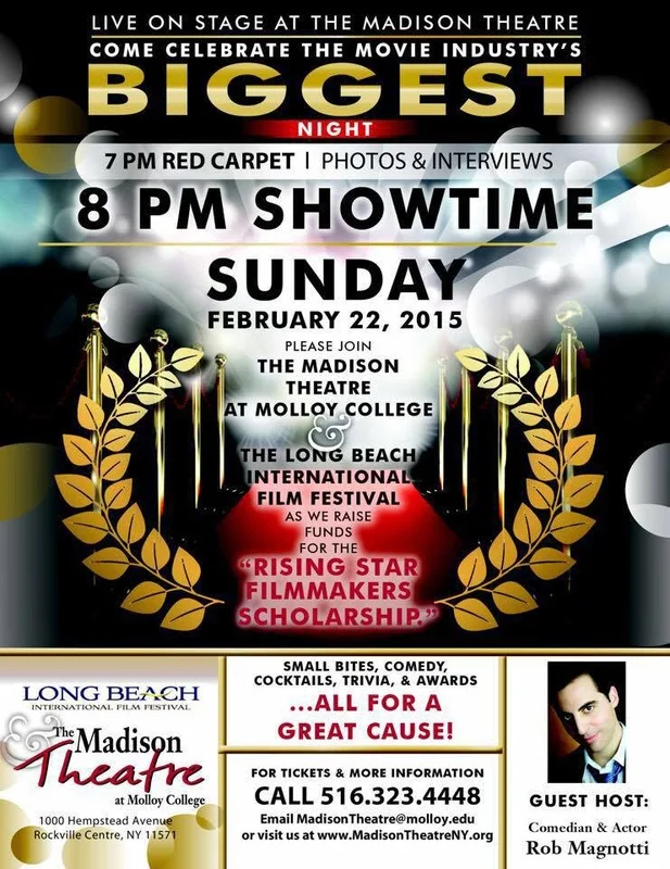 MADISON THEATRE & LONG BEACH INTERNATIONAL FILM FESTIVAL INVITES YOU TO THE ACADEMY AWARDS VIEWING PARTY