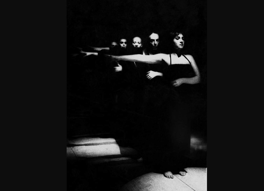 Giovanna Summo, Marcello Sambati, Massimiliano Pederiva, Carmen López Luna, Giuseppe Asaro in Shō. La Bellezza finale , 1998 (ph. Marta Orlik Gaillard)