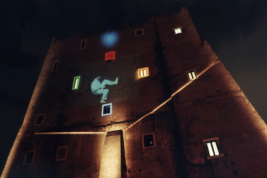 Il danzatore non pensava di essere visto: semplicemente, non pensava , Tor de’ Conti, Rome, 2001 (ph. Gatd)