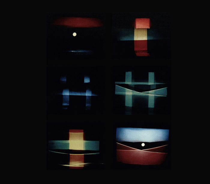 Fog-Malevich , light performance realised by Crisafulli's students at the Academy of Fine Arts in Catania, Italy, 1990