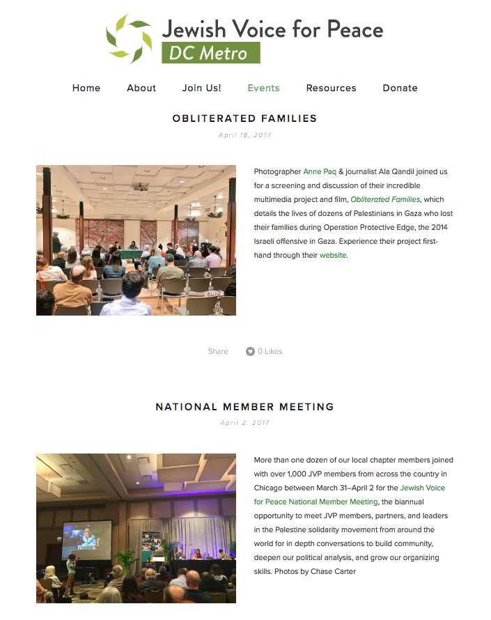 Recent Events Webpage Redesign