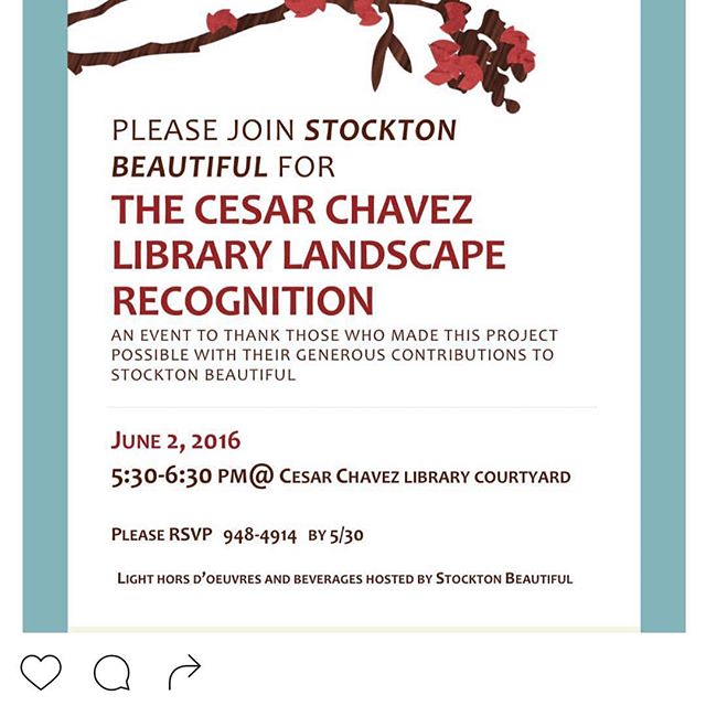 This is happening tonight, hope you all can come out and celebrate Stockton!