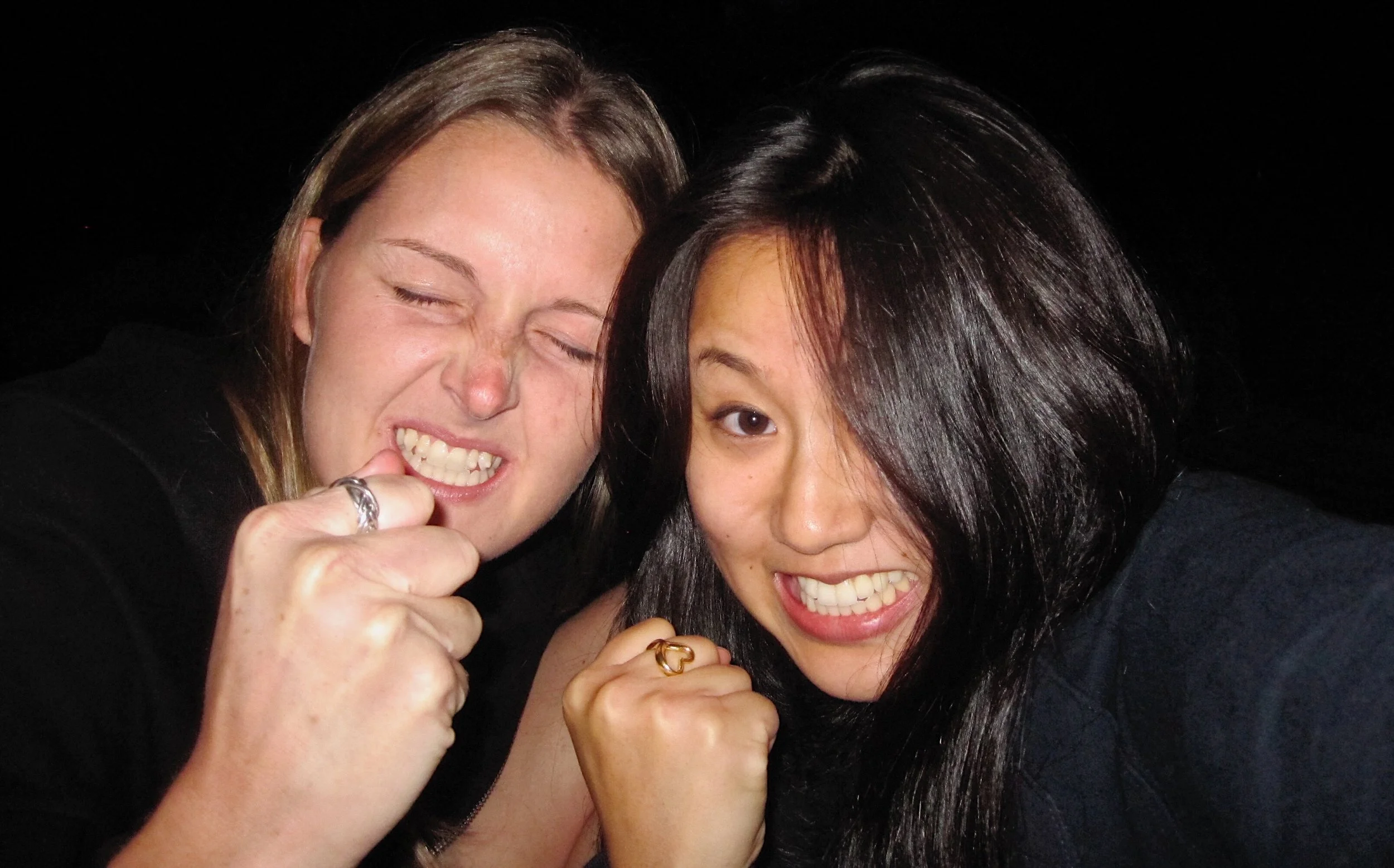 Abi and Sakura at Middlebury College in 2007.