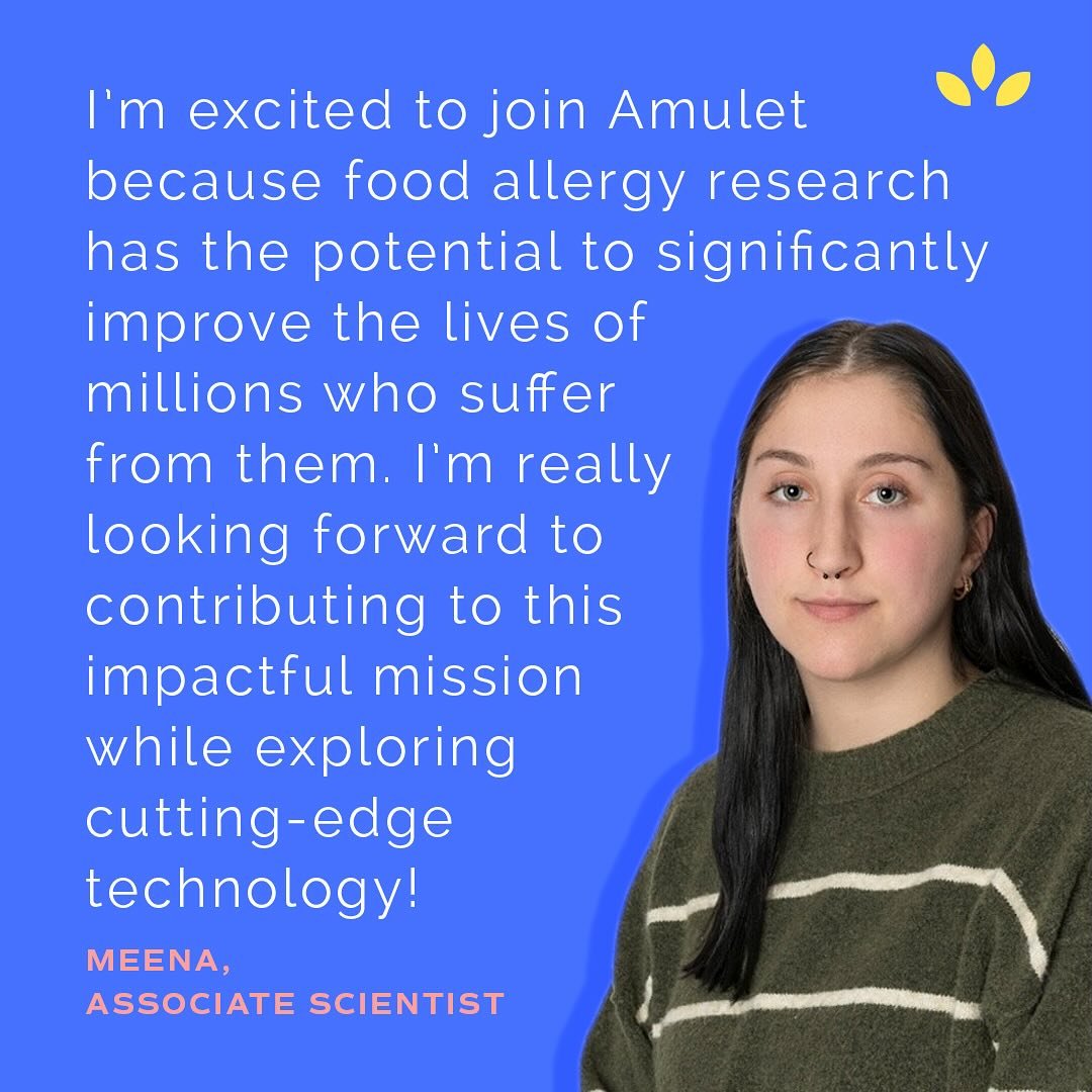 Welcome Meena to the Amulet team! 💙 As our newest Associate Scientist, Meena will support the science team in our lab. She has a background in cellular biology, biochemistry, and bioinformatics, and holds a B.S. in biology from UMass Amherst. Meena 