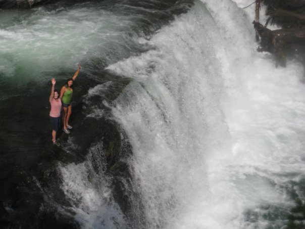 Jumping a waterfall in Montana