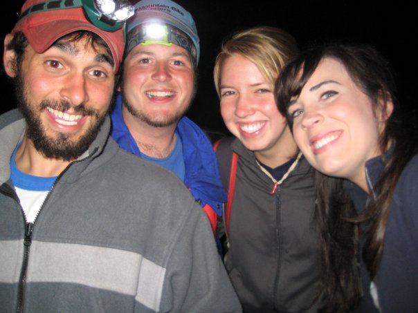 Midnight hike to some hot springs in Wyoming