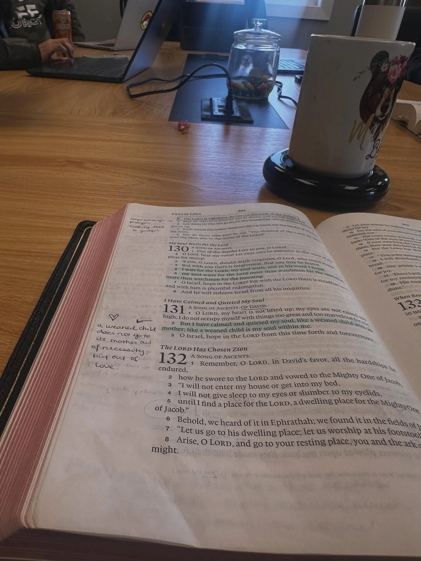 These are all holy spaces. Whether it was sitting across the table from someone I’ve never met to answer their questions about the Bible, teaching a Catechesis class at my church, or taking the women verse by verse through James. In alignment w