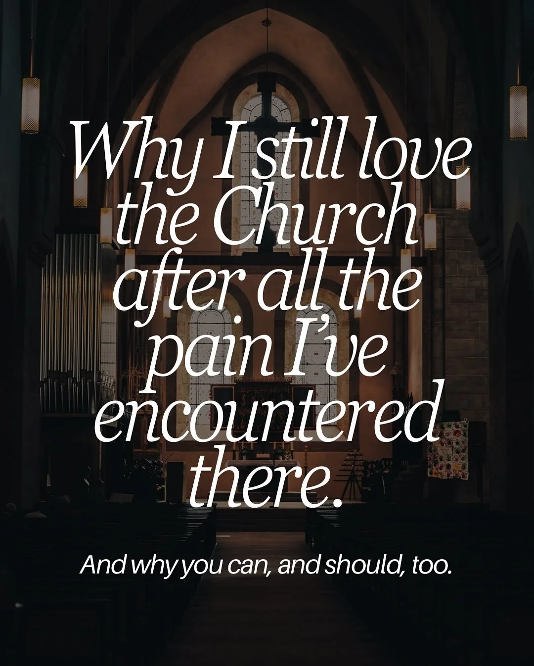 I recognize these words aren&rsquo;t enough. That we could sit here for hours and dissect the pain and push of life with others. But as someone who has been hurt by leaders and friends I trusted in the church, I&rsquo;ve never regretted returning to 
