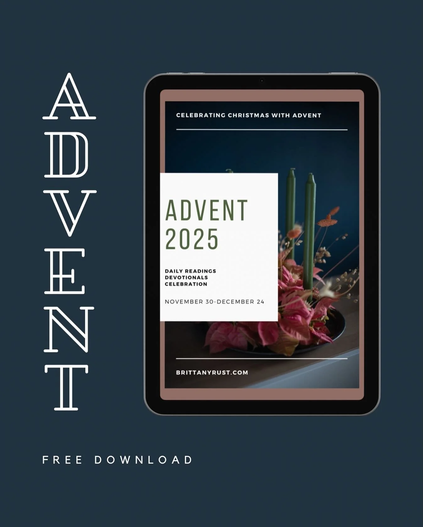 Advent begins in just two weeks&mdash;on Sunday, December 30th!

To help you prepare your heart, I&rsquo;m releasing a free 25-day Advent devotional designed to guide you toward Christ in this beautiful season of anticipation.

Inside you&rsquo;ll fi