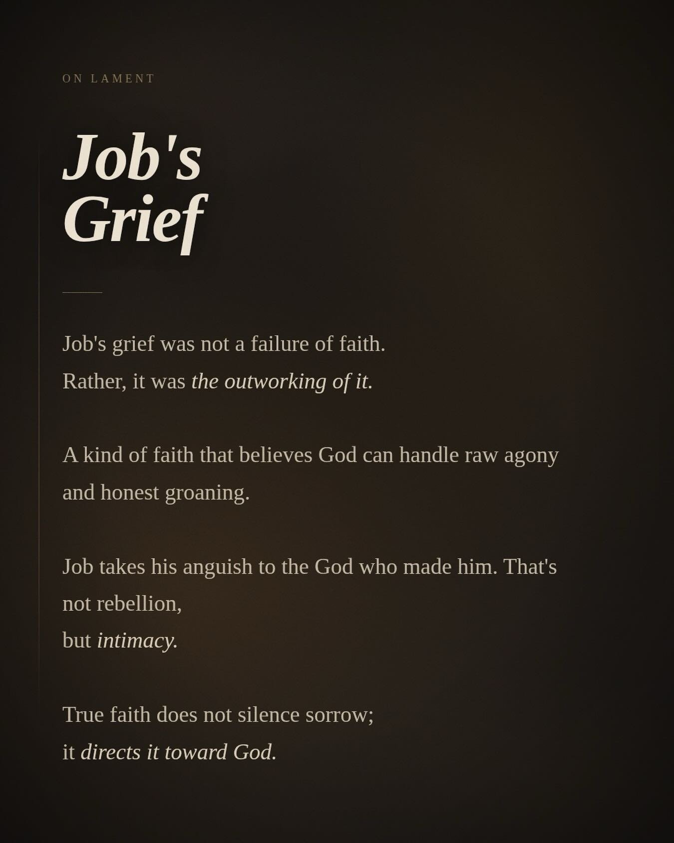 Working out some thoughts on suffering&hellip;