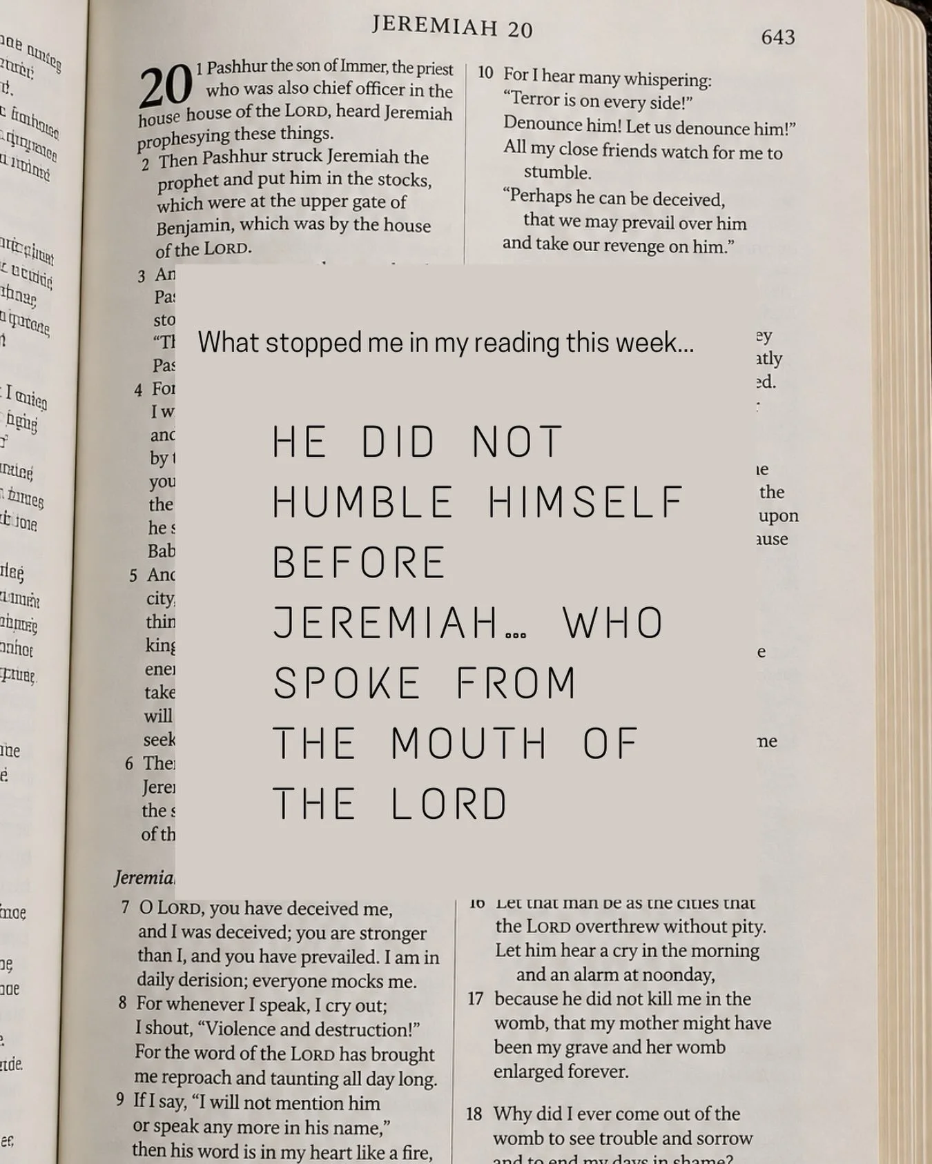 More than one person didn&rsquo;t heed the warning of Jeremiah the prophet, and they all paid a great cost for doing so. But one stands out&hellip; Zedekiah.

Across 2 Kings, 2 Chronicles, and Jeremiah we get variations of the same account: Zedekiah 