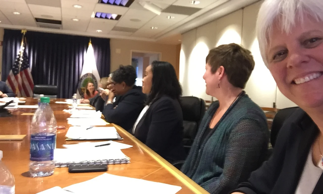 waiting for MEeting with Secretary Arne Duncan and Secretary John King inside the USDOE