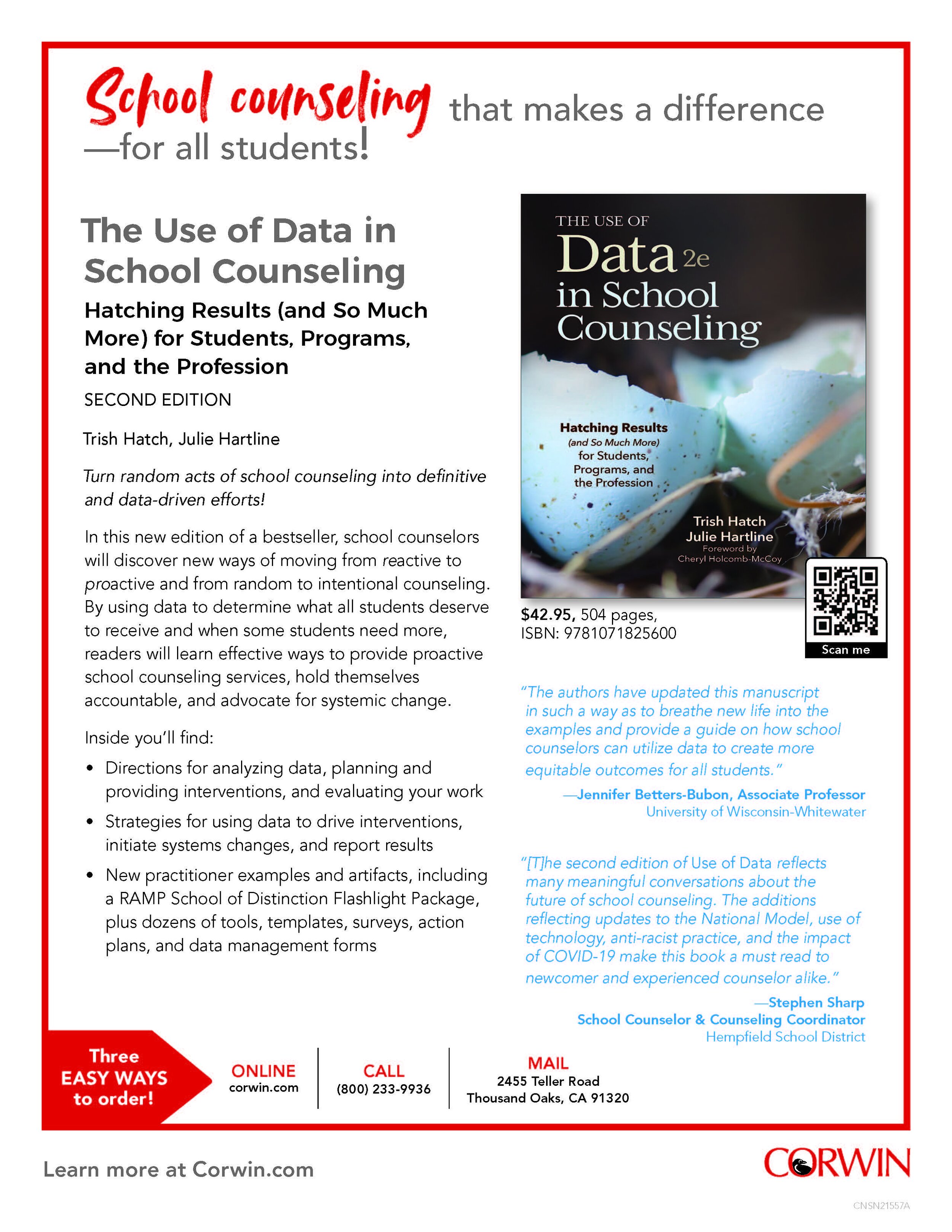 The Use of Data in School Counseling (2e) — Hatching Results